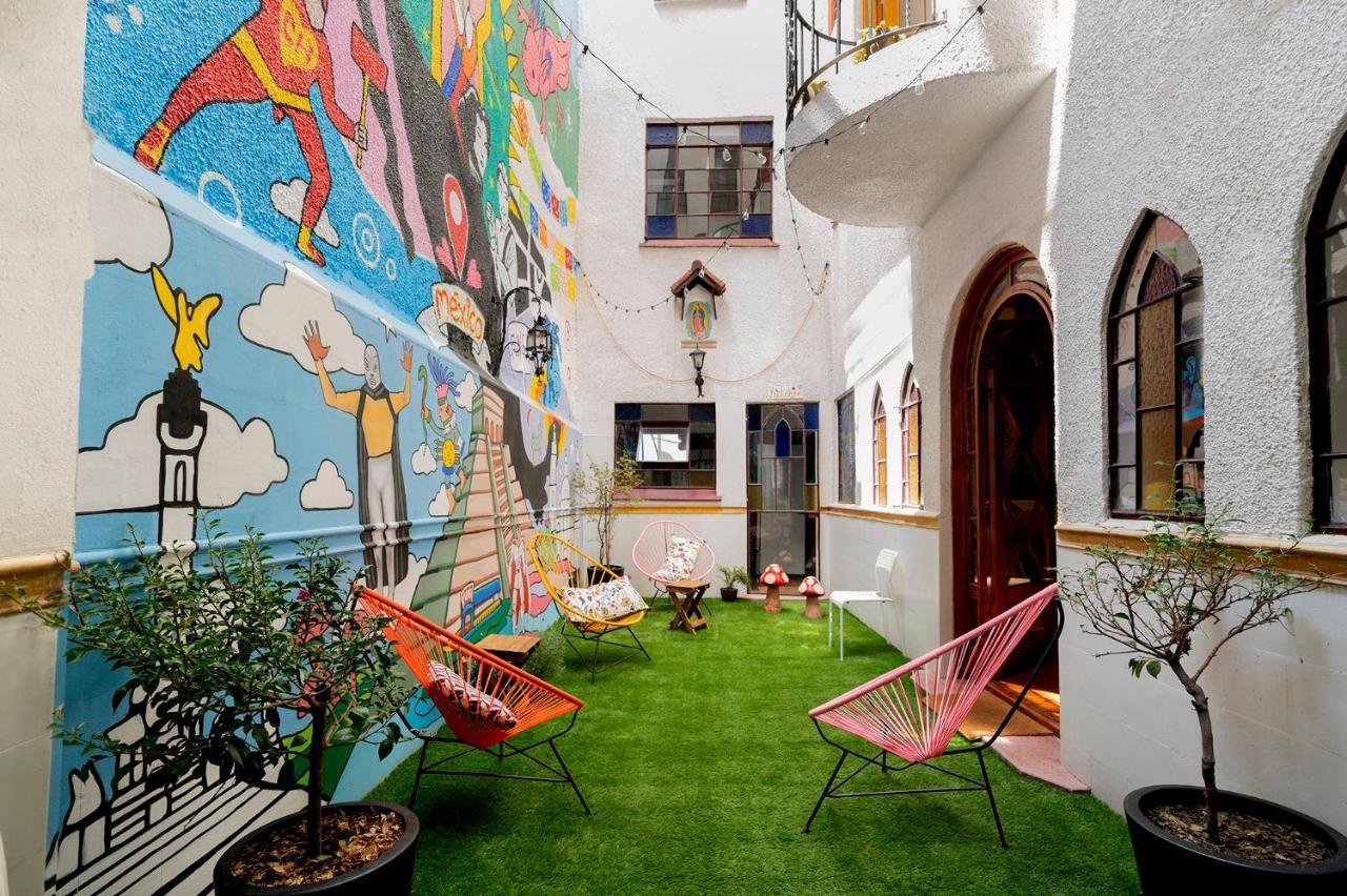 Hostal Fungi Casa Rosa 墨西哥城 外观 照片