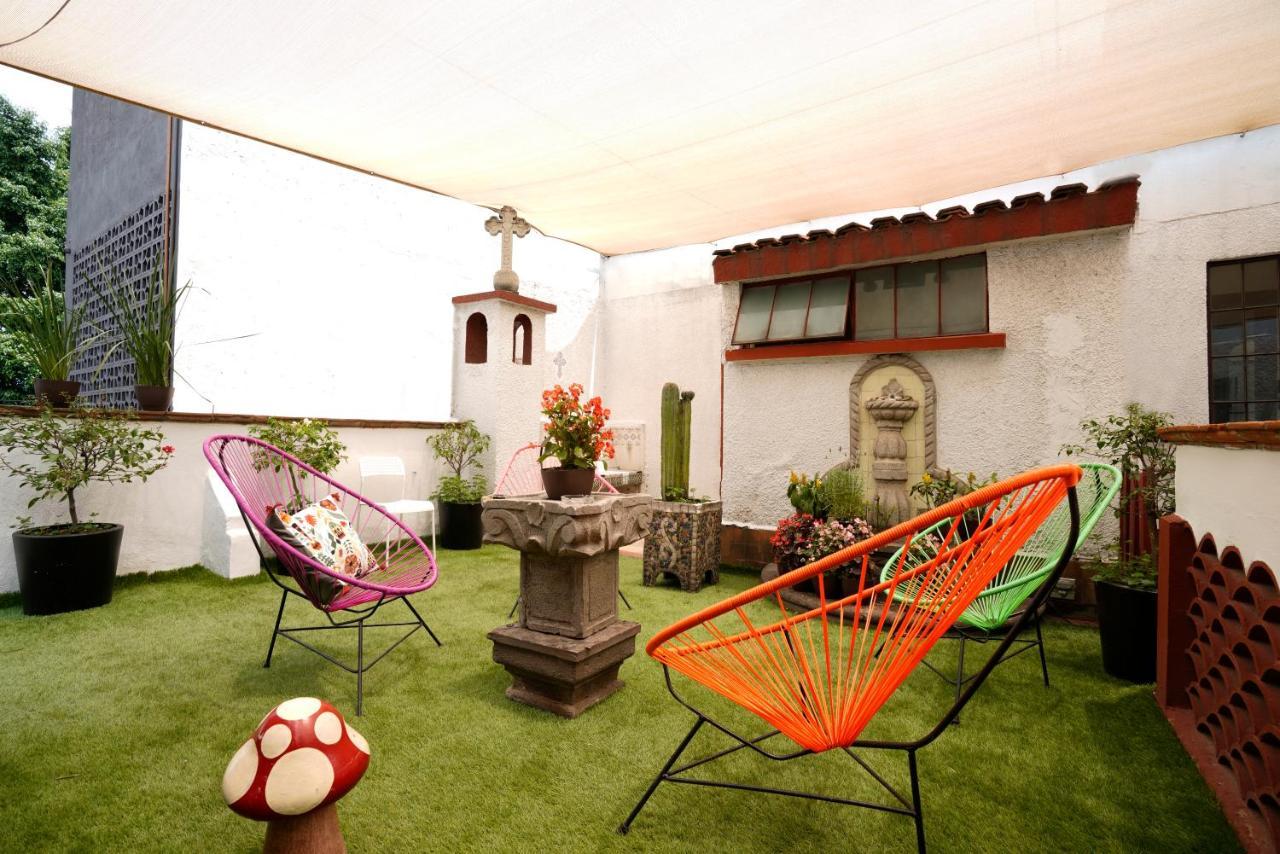 Hostal Fungi Casa Rosa 墨西哥城 外观 照片