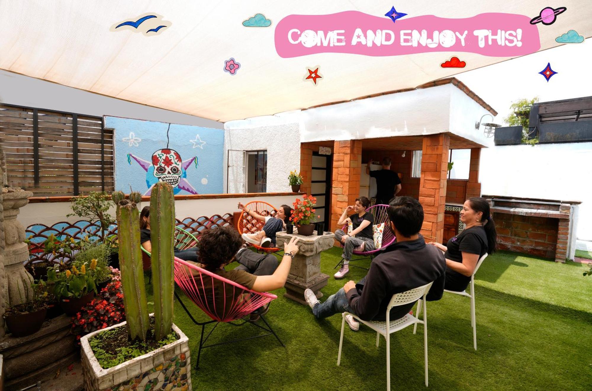 Hostal Fungi Casa Rosa 墨西哥城 外观 照片
